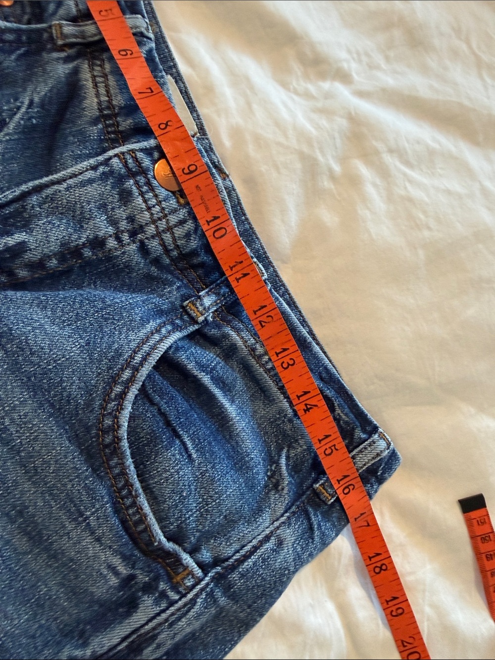 Pilcro Blue Wide-Leg Frayed Hem Jeans - Picture 7 of 12